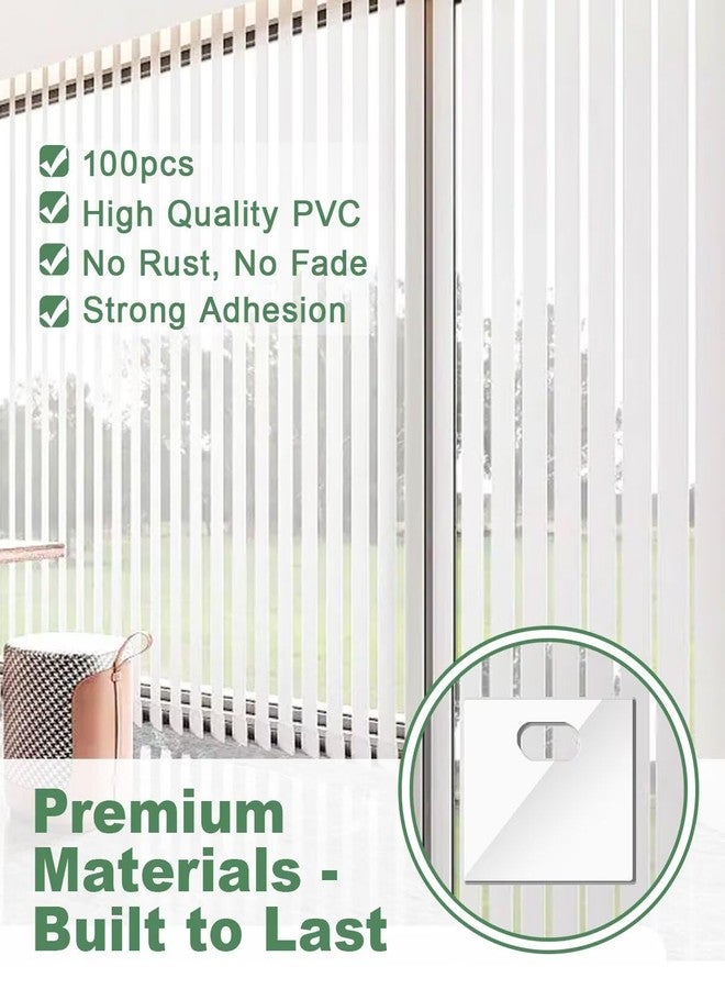 Anyongora 100Pcs Vertical Blinds Replacement Slats Repair Kit - Transparent PVC Tabs with Strong Adhesive - No Tools Needed, Easy Fix for Home, Office, Rental, and DIY Window Blind Repairs - Image 3
